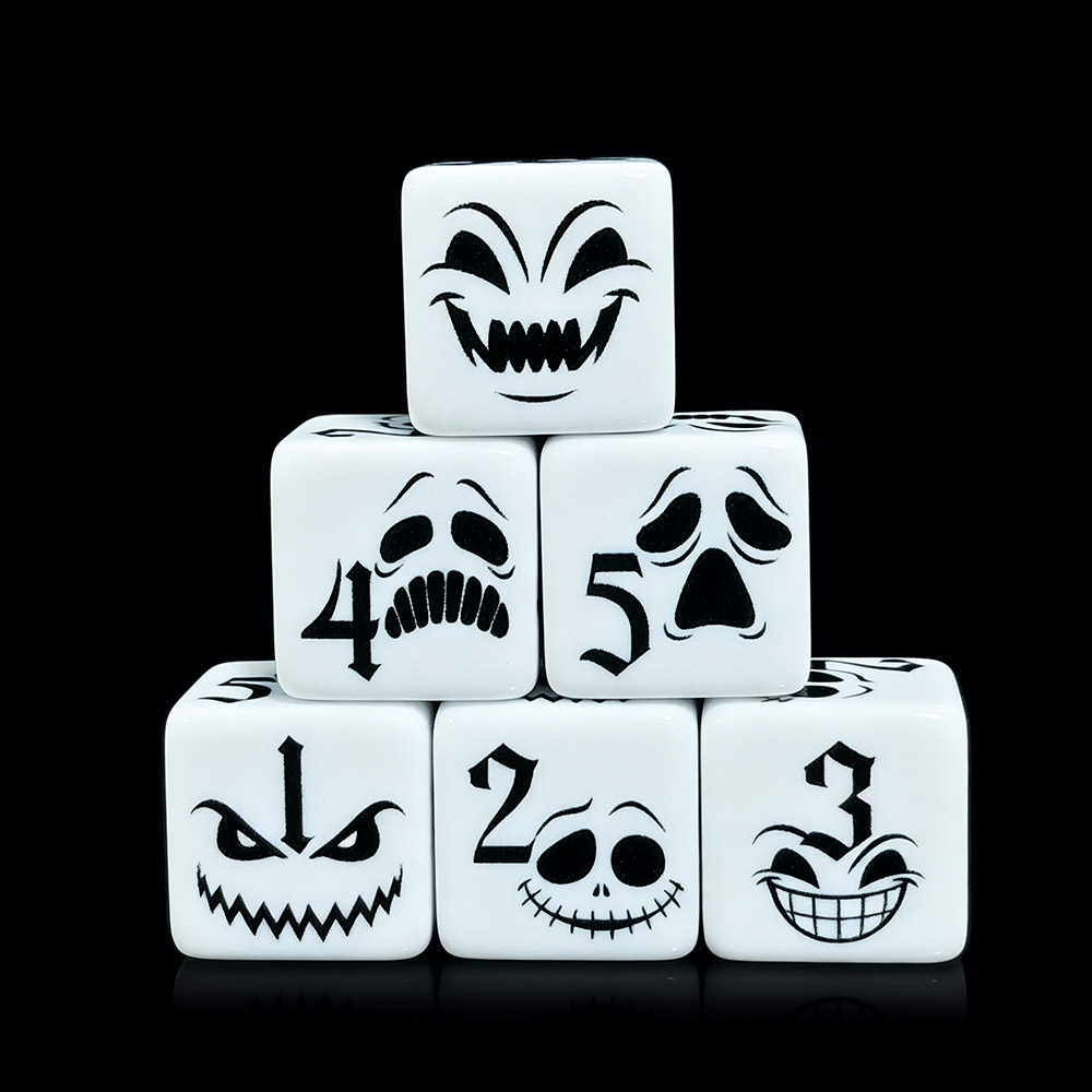 Board Game Horror - 12 dés D6 à visage de