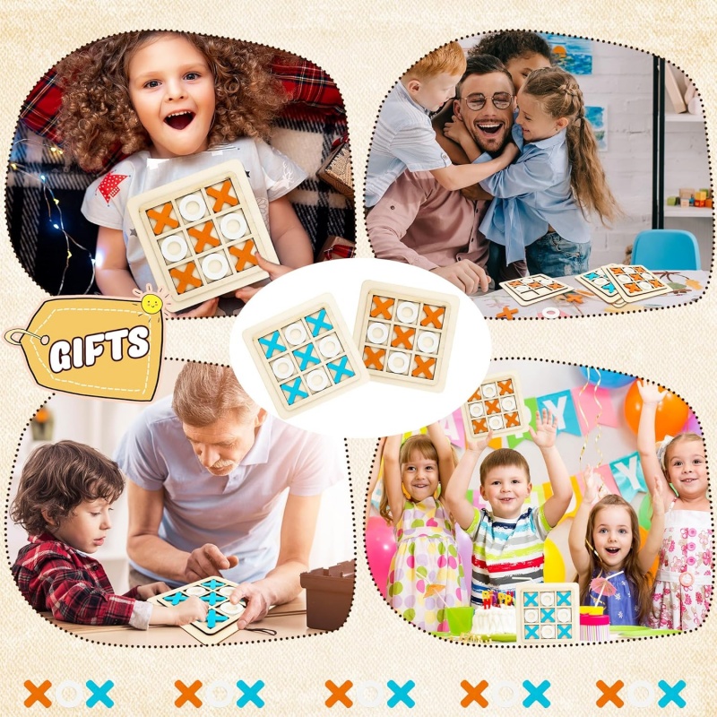 Jeux Tic Tac Toe en bois, modè - Board Game Template avis et prix