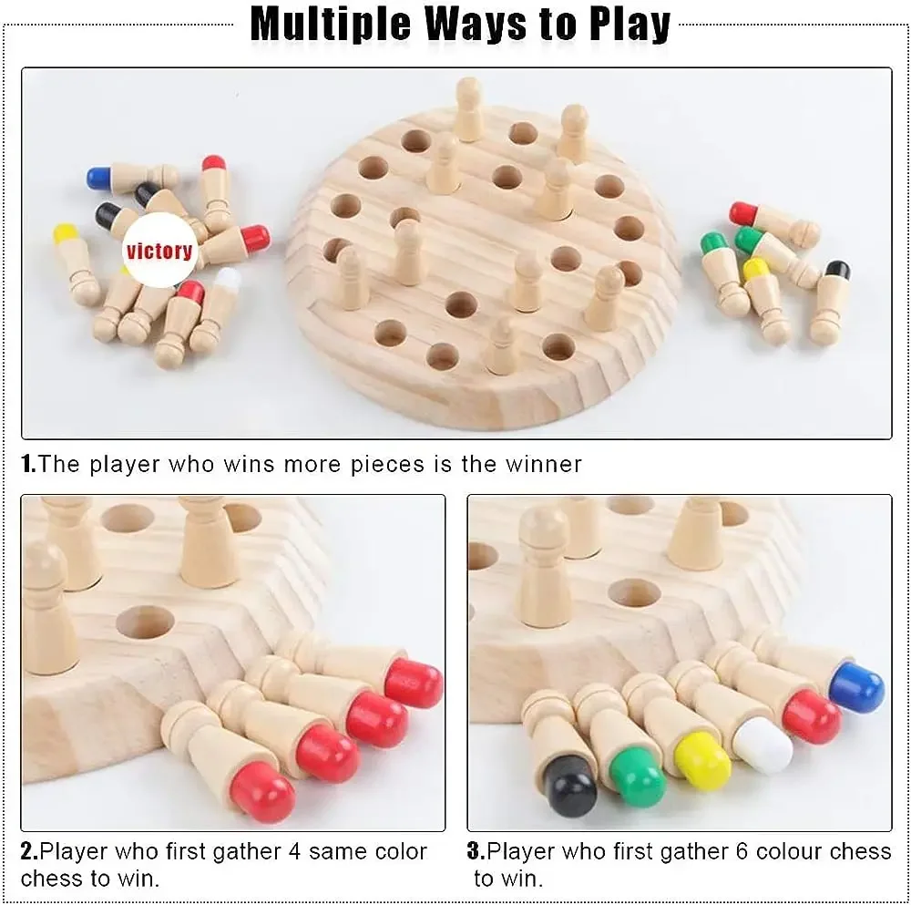 1 pièce Jeu de mémoire en bois - Board Game Life avis et prix